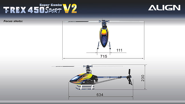 ALIGN 亞拓T-REX 450 Sport V2高級套裝版遙控直昇機KX015081A – 藍天