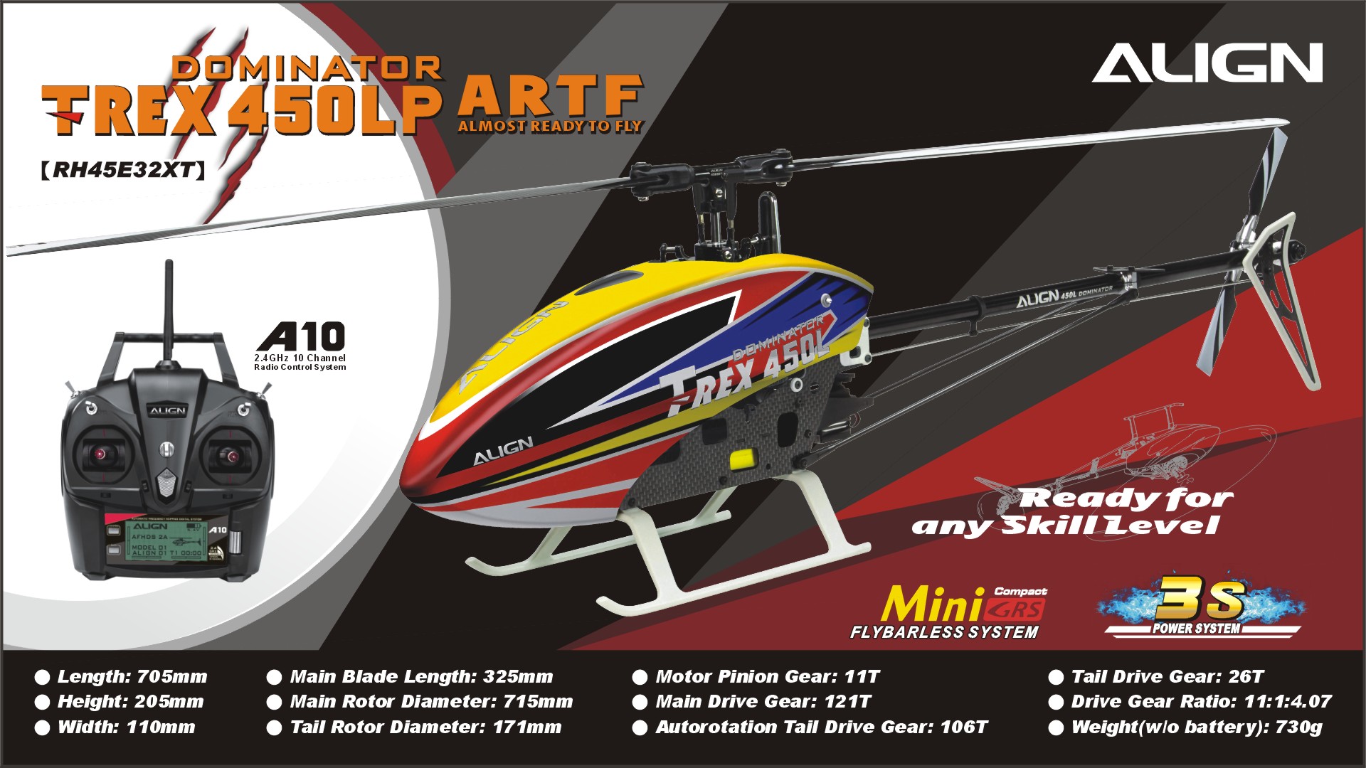 trex 450 rc helicopter