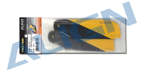Align 105mm Carbon Fiber Tail Blade - Yellow -ALIGN Sales Store HQ1050F P